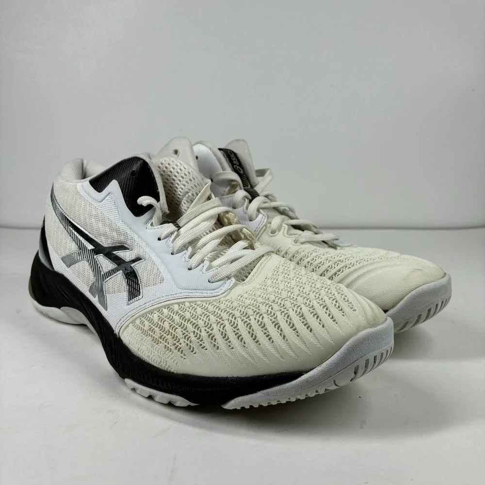 ASICS Netburner Ballistic FF MT 3 Mens 10.5 White/Black Volleyball Shoe 1051A074